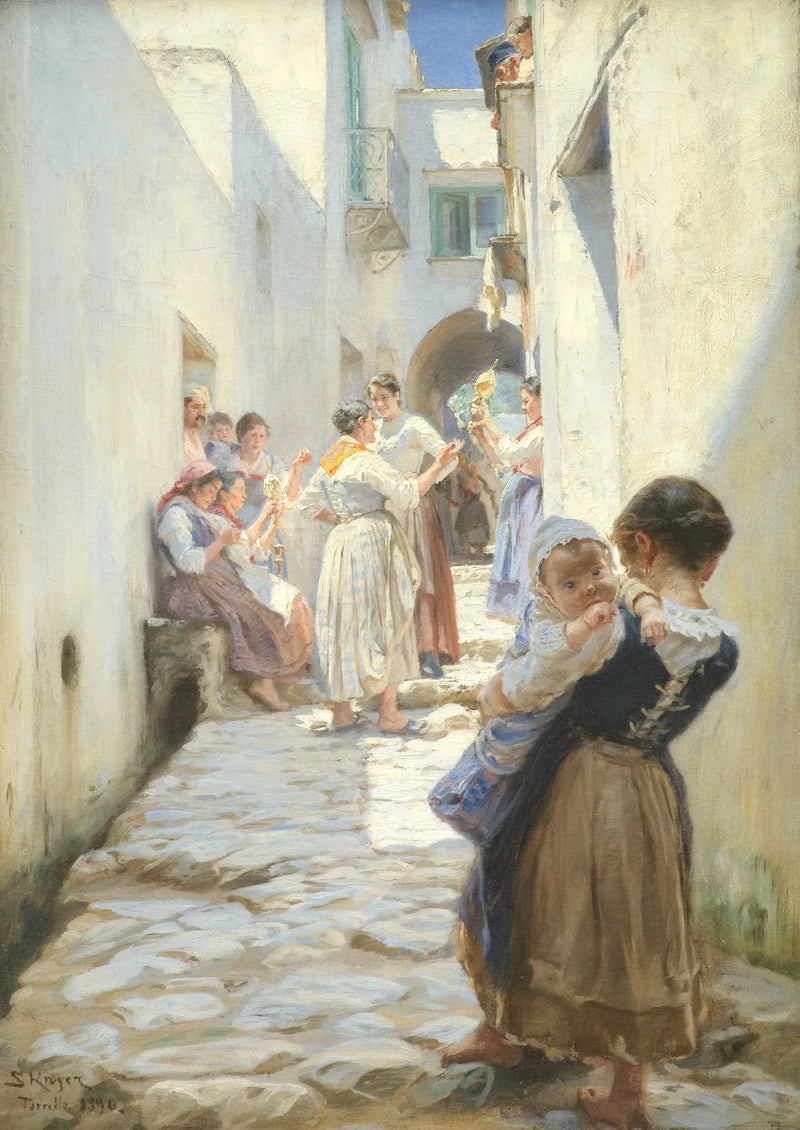 En gate i Torello, Italia - Peder Severin Krøyer