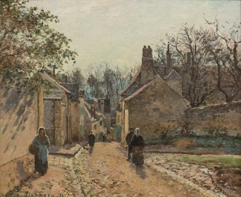 En landsbygate, Louveciennes - Camille Pissarro