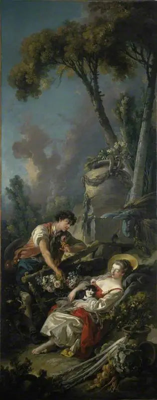 En pastoral scene («Den sovende gartneren») - François Boucher