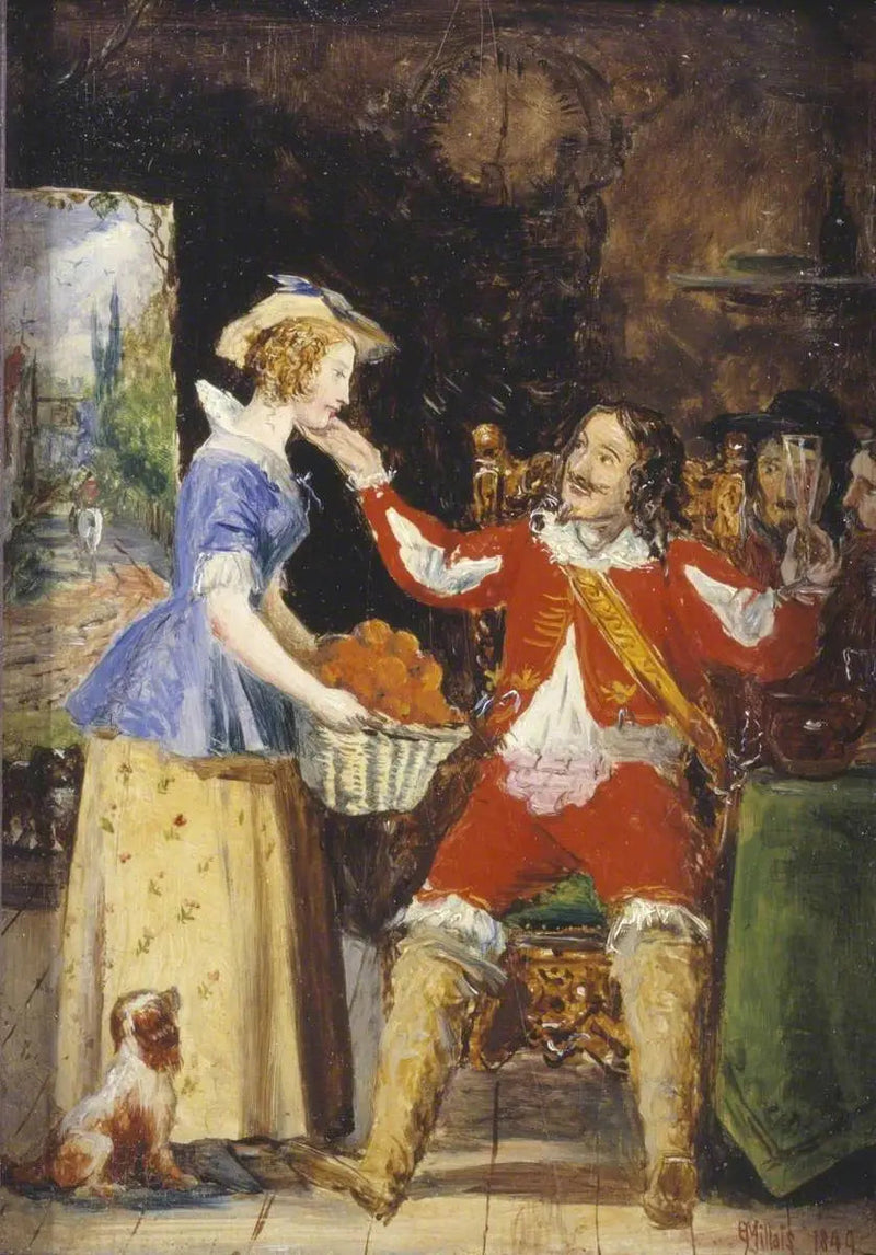 En servante som tilbyr en fruktkurv til en rytter - John Everett Millais

Source:
Une servante offrant un panier de fruits à un cavalier - John Everett Millais