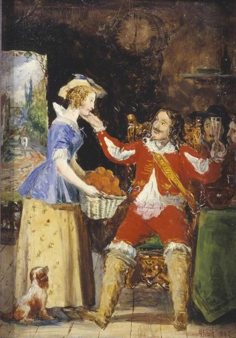 En servante som tilbyr en fruktkurv til en rytter - John Everett Millais

Source:
Une servante offrant un panier de fruits à un cavalier - John Everett Millais