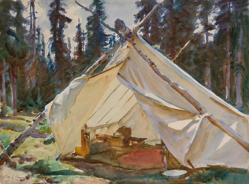 Et telt i Rocky Mountains - John Singer Sargent