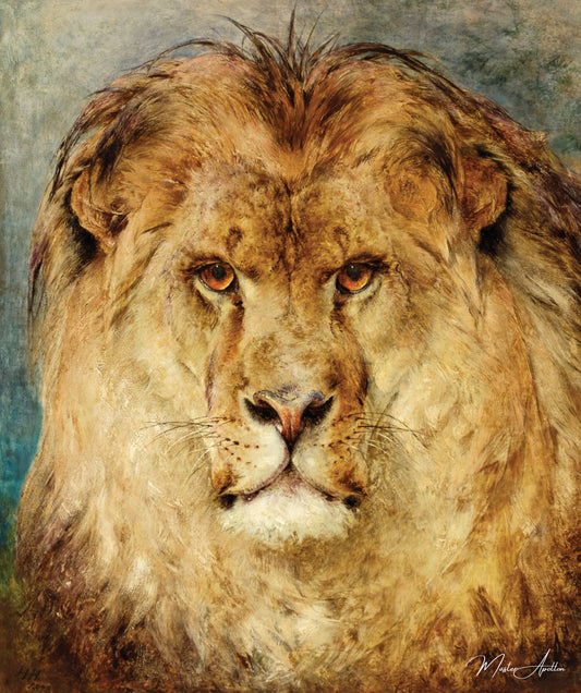 Une tête de lion - Heywood Hardy - Reproductions de tableaux et peintures haut de gamme