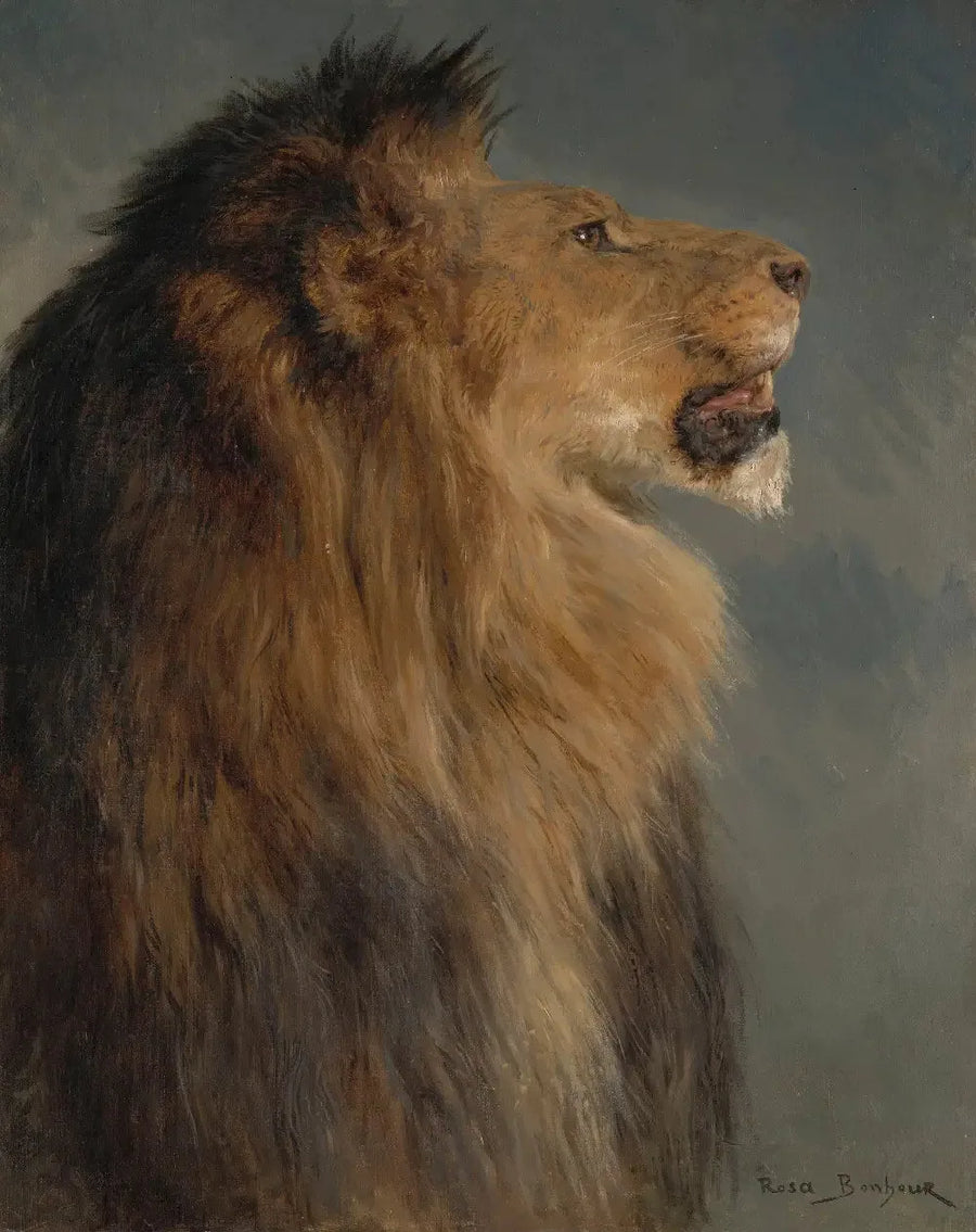 En løvehode - Rosa Bonheur