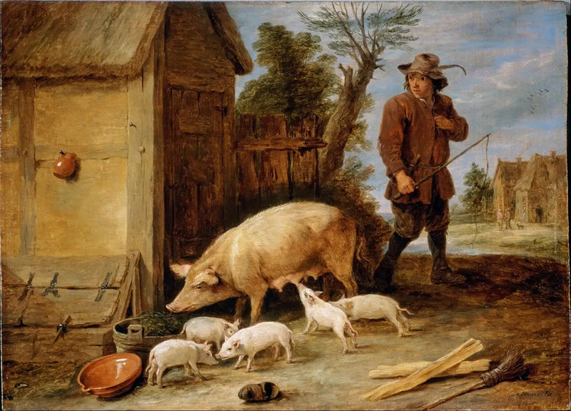 En purke og hennes kull - David Teniers den Yngre

Source:
Une truie et sa portée - David Teniers le Jeune