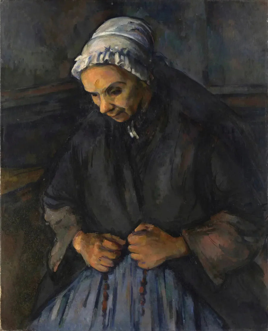 En gammel kvinne med en rosenkrans - Paul Cézanne
