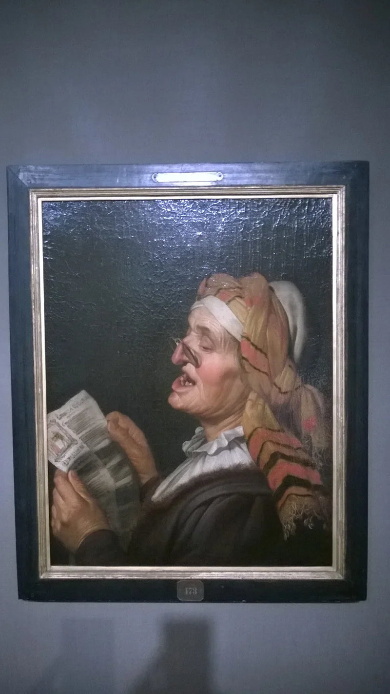 En gammel kvinne som synger - Gerrit van Honthorst
