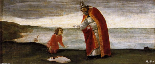 Une vision de Saint Augustin - Sandro Botticelli - Reproductions de tableaux et peintures haut de gamme