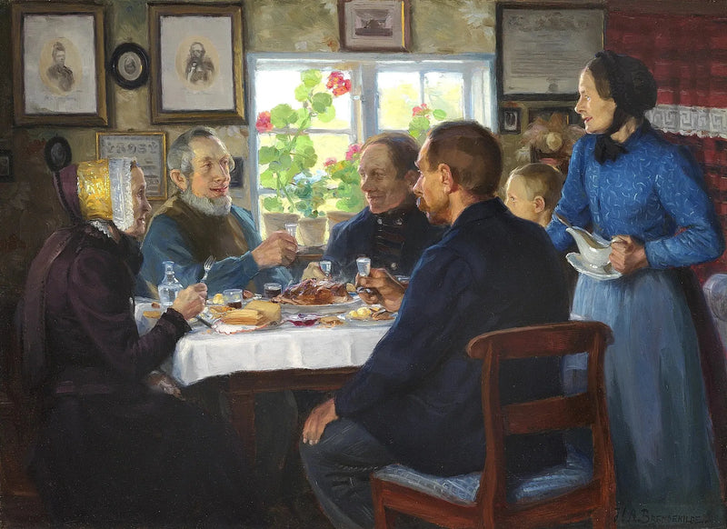 Et besøk hos veveren Hans Nielsen i Abbednæs. - H. A. Brendekilde

Source:
Une visite chez le tisserand Hans Nielsen à Abbednæs. - H. A. Brendekilde