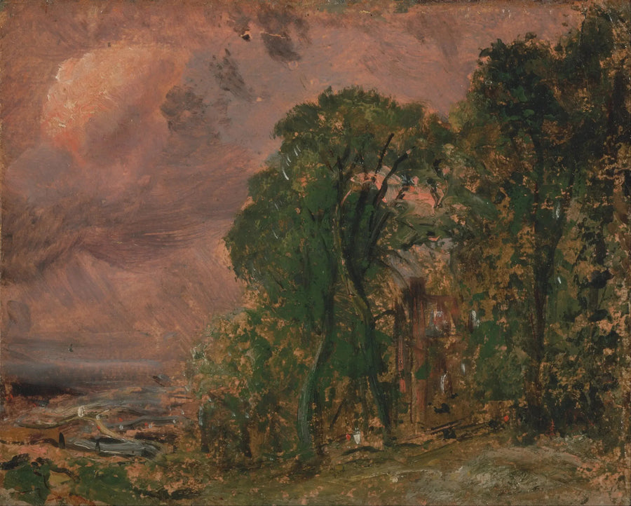Utsikt over Hampstead i tordenvær - John Constable