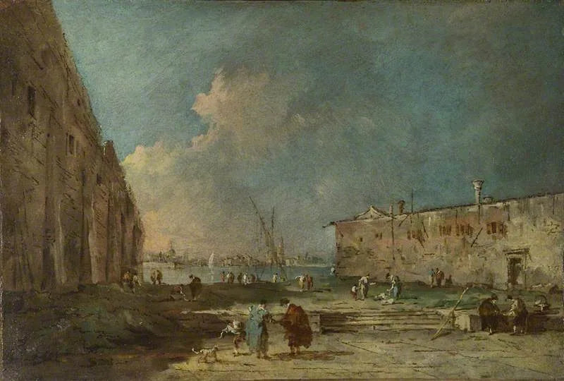 Et utsikt nær Venezia (?) - Francesco Guardi