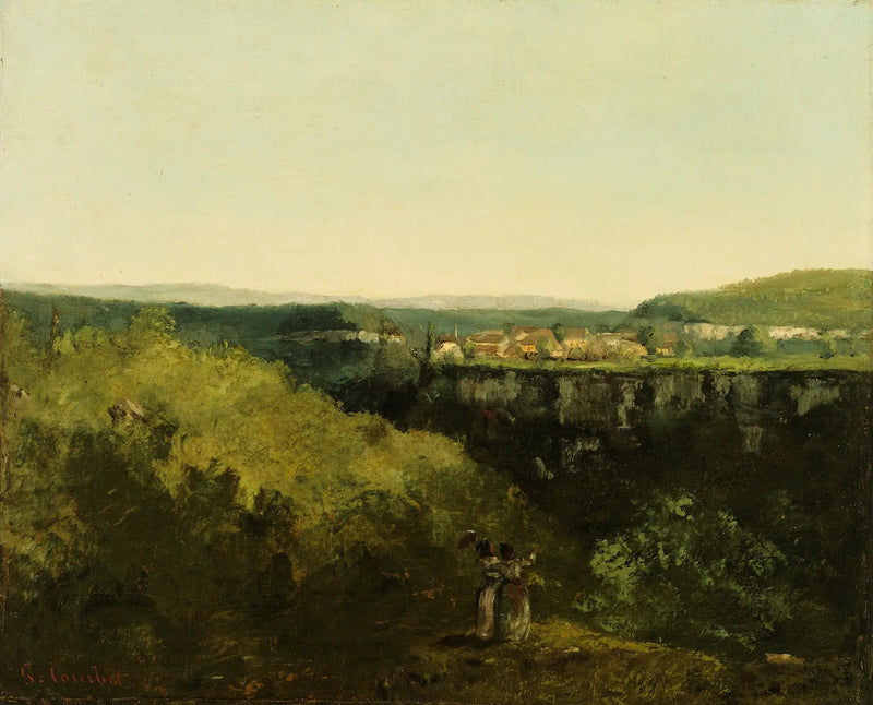 Utsikt over elven - Gustave Courbet