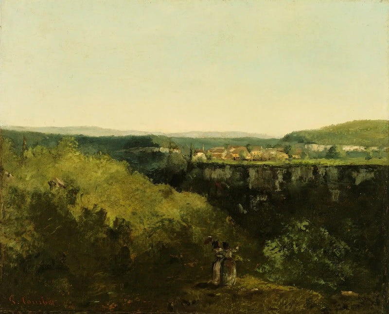 Utsikt over elven - Gustave Courbet