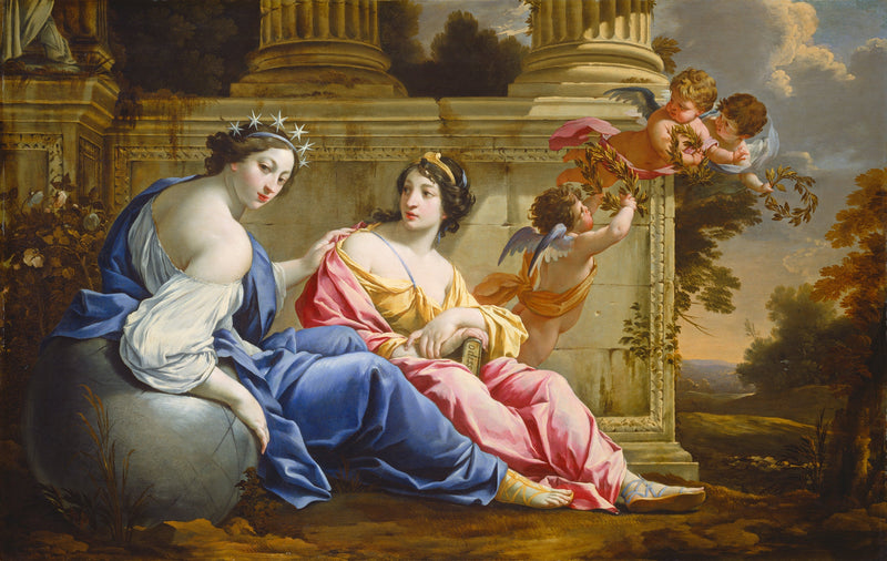 Urania og Calliope - Simon Vouet