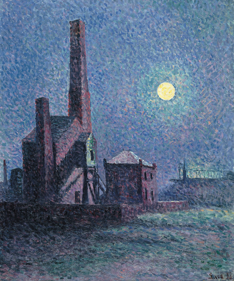 Fabrikk under måneskinn - Maximilien Luce