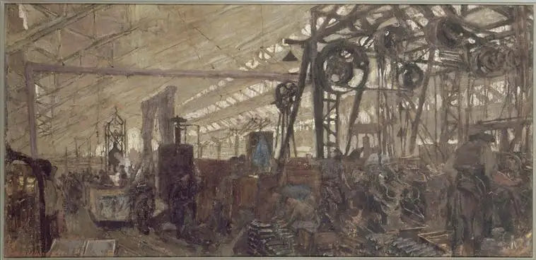 Våpenfabrikk i Lyon: smia - Édouard Vuillard