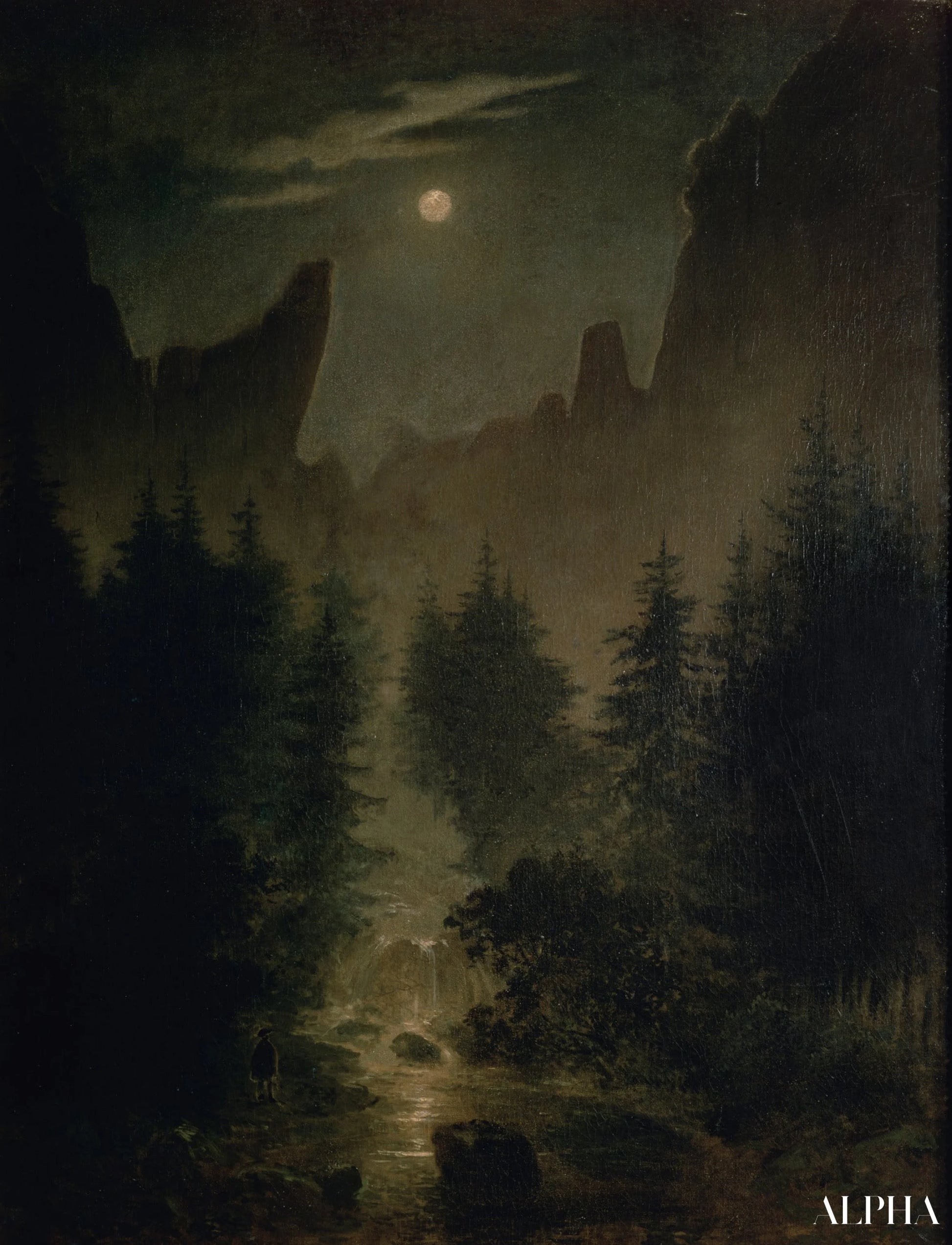 Reproduction du tableau « Uttewald biens - Caspar David Friedrich » par Alpha Reproduction en peinture à l’huile