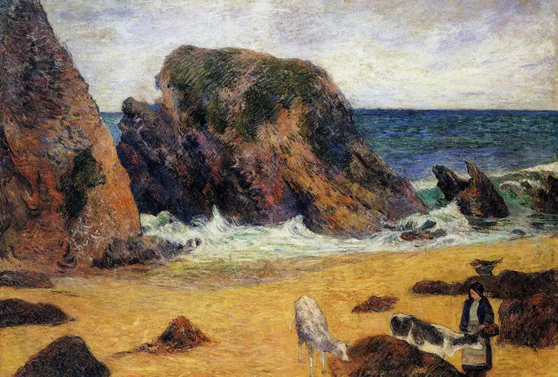 Kuene ved havet - Paul Gauguin
