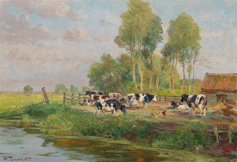Kuene på beite - Hugo Darnaut
