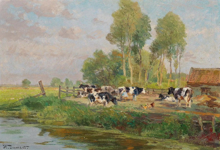 Kuene på beite - Hugo Darnaut