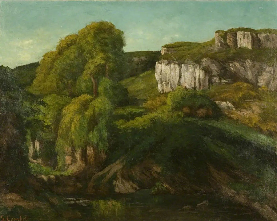Vallée de la Loue, nær Ornans - Gustave Courbet