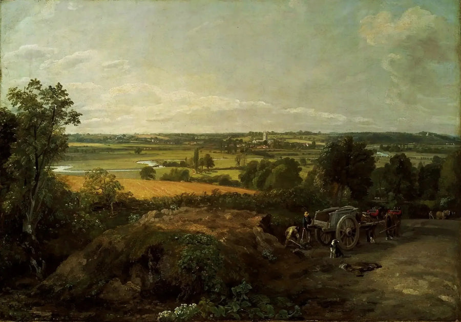 Vallée de la Stour og Dedham kirke - John Constable