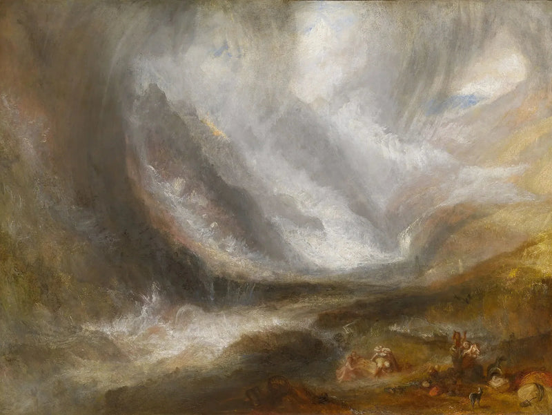Aostadalen: Snøstorm, Snøskred og Tordenvær - J. M. W. Turner