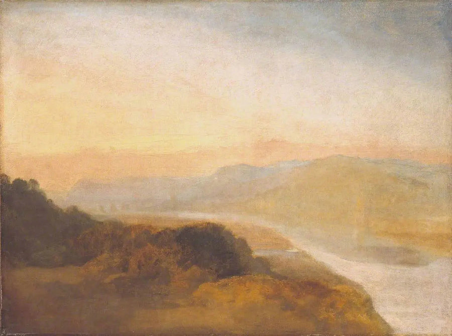 Dal med en Fjern Bro og Tårn - J. M. W. Turner