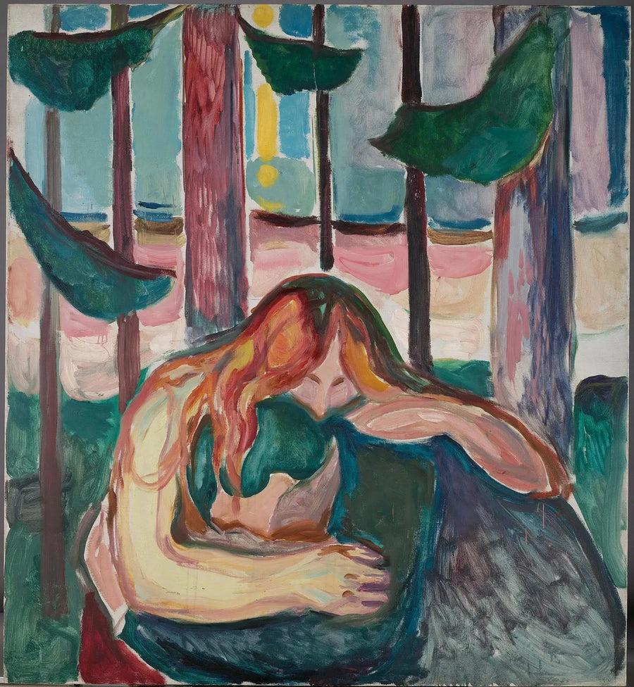 Vampyr i skogen - Edvard Munch