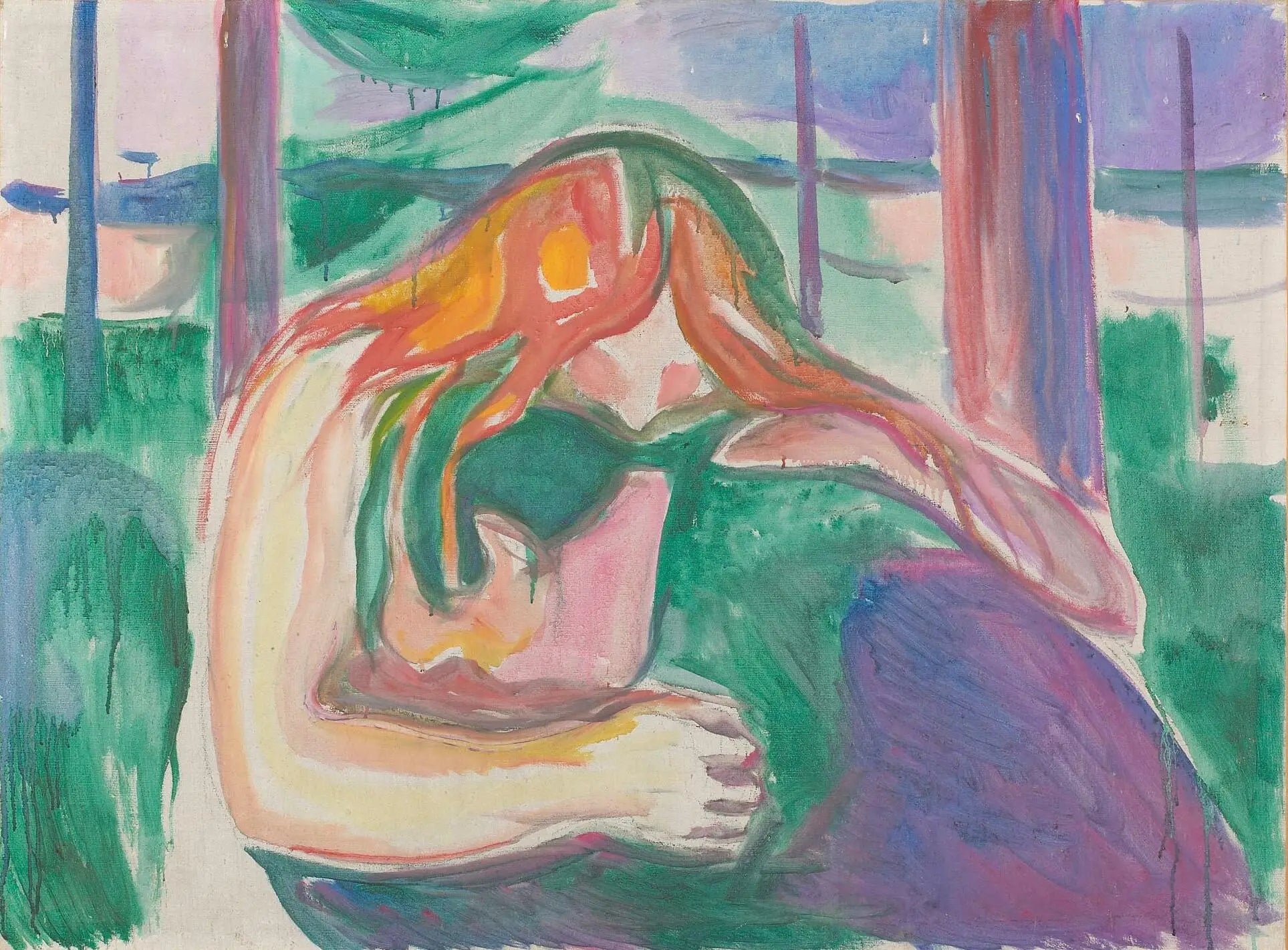Reproduction du tableau « Vampire - Edvard Munch » par Alpha Reproduction en peinture à l’huile