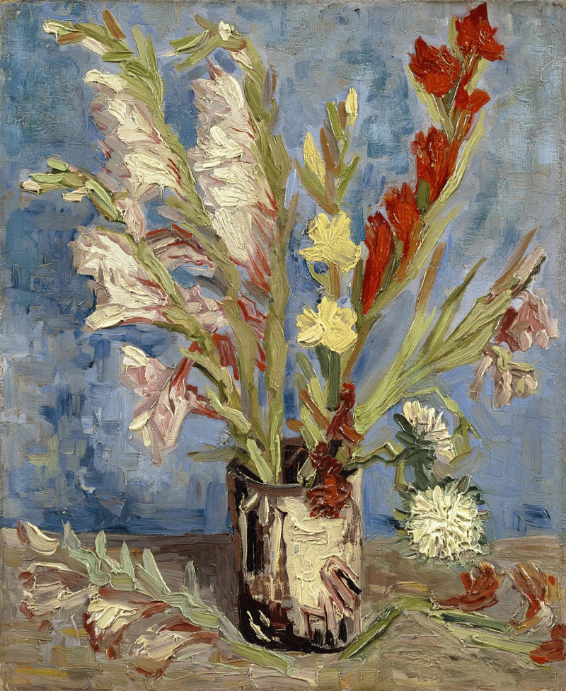Vase med gladioler og kinesiske asters - Vincent van Gogh
