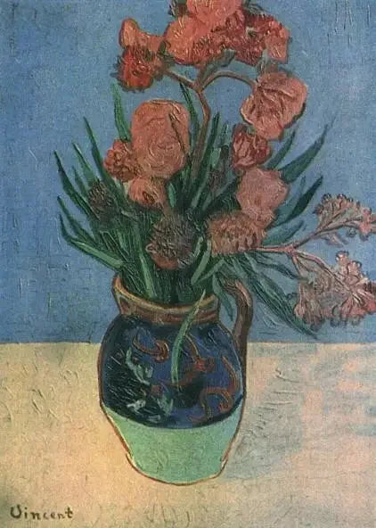 Vase med laurbærroser - Vincent van Gogh
