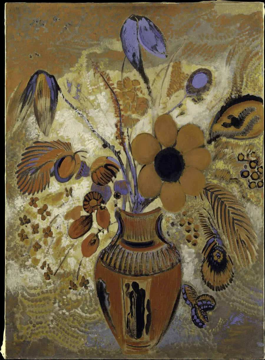 Etruskisk vase med blomster - Odilon Redon