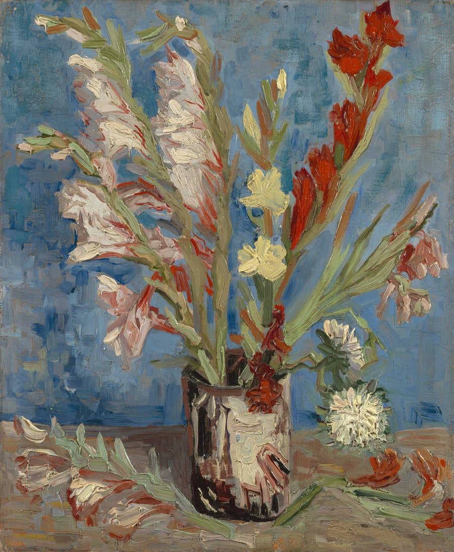 Vase med gladioler og kinesiske asters - Vincent van Gogh