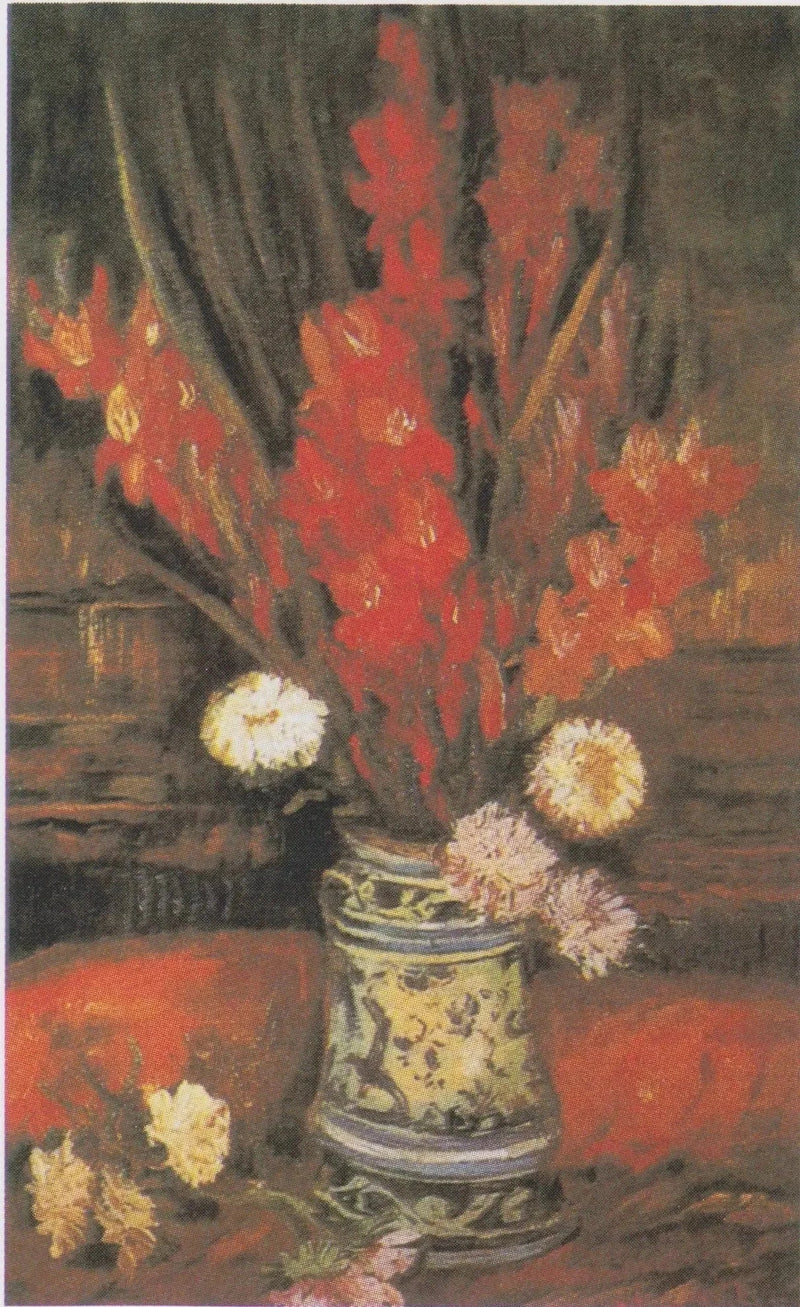 Vase med røde gladioler - Vincent van Gogh