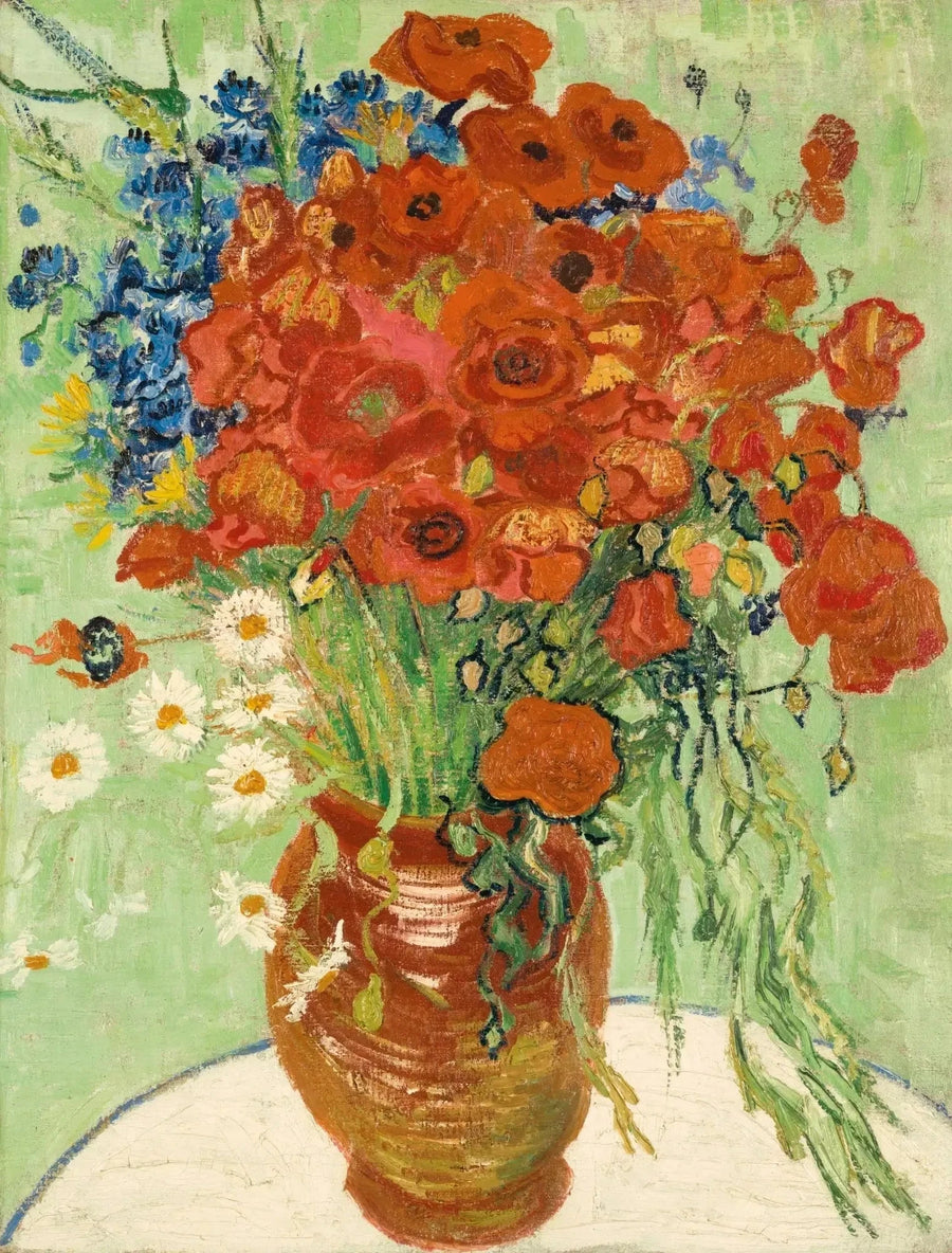Vase med prestekrager og valmuer - Vincent van Gogh
