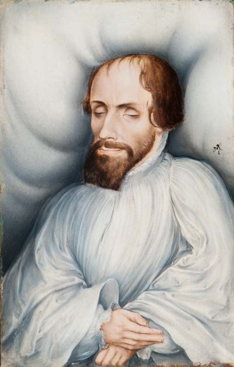 Veit Dietrich på sin dødsleie - Lucas Cranach den eldre
