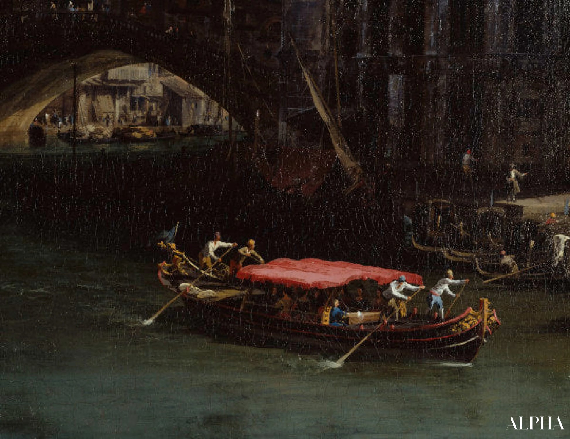 Venezia, Rialtobroen - Giovanni Antonio Canal - Høykvalitets reproduksjoner av malerier og bilder