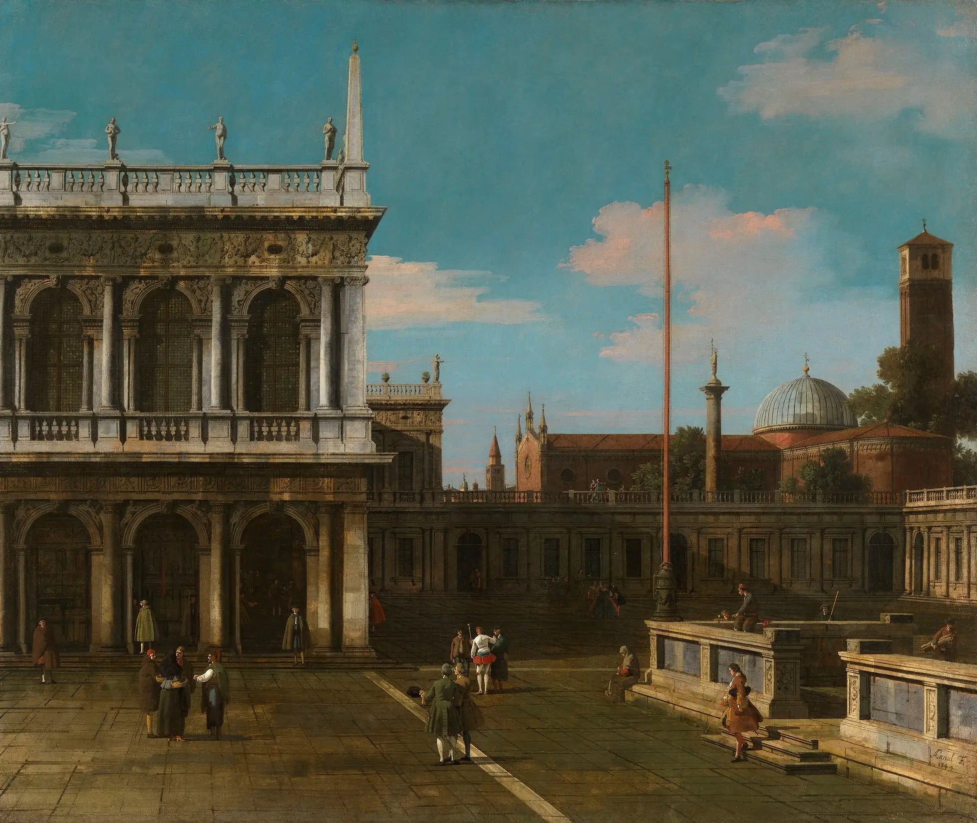 Venise: capriccio de la Piazzetta avec la Libreria - Canaletto - Alpha Reproduction
