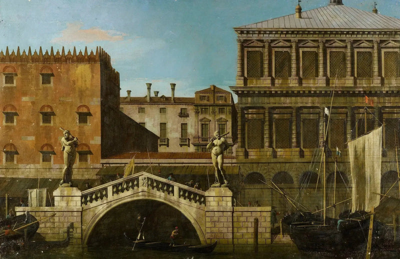 Venice: Capriccio av Zecca og lageret med Ponte della Pescaria - Canaletto

Source:
Venise : capriccio du Zecca et des greniers avec le Ponte della Pescaria - Canaletto