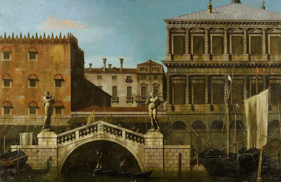 Venice: Capriccio av Zecca og lageret med Ponte della Pescaria - Canaletto

Source:
Venise : capriccio du Zecca et des greniers avec le Ponte della Pescaria - Canaletto