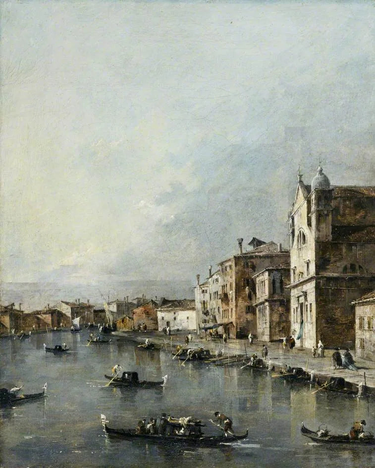 Venezia, Santa Lucia-kirken på Grand Canalet - Francesco Guardi