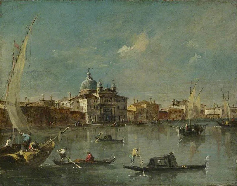Venezia: La Giudecca med Zitelle - Francesco Guardi