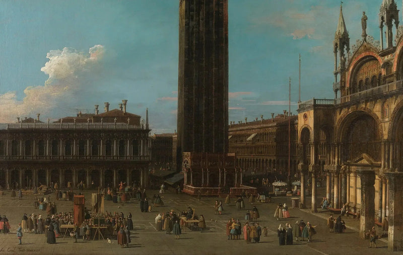 Venice: Piazza della Piazzetta med klokketårnet og siden av San Marco - Canaletto

Source:
Venise : la Piazza de la Piazzetta avec le campanile et le côté de San Marco - Canaletto