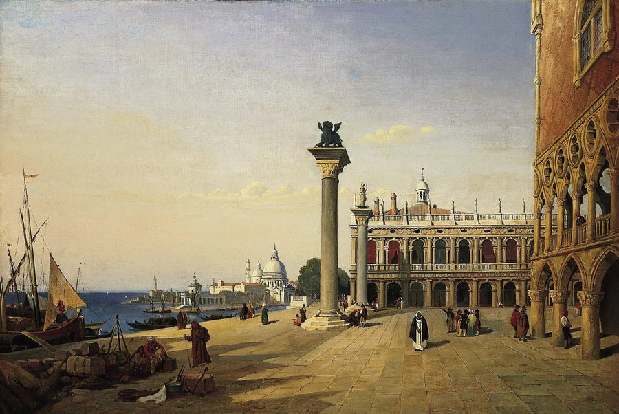 Venezia, piazzettaen - Jean-Baptiste Camille Corot