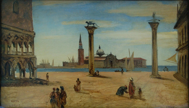 Venezia, Piazzetta - Jean-Baptiste Camille Corot