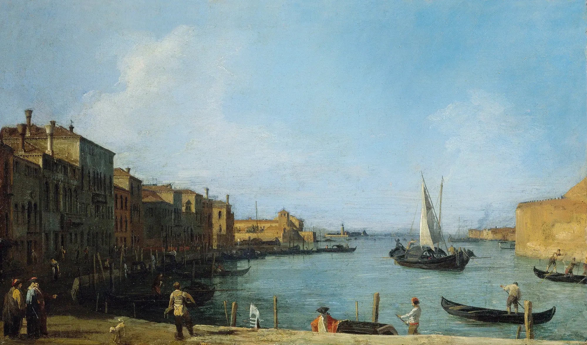 Venise: le canal de Santa Chiara vers la lagune - Canaletto - Alpha Reproduction