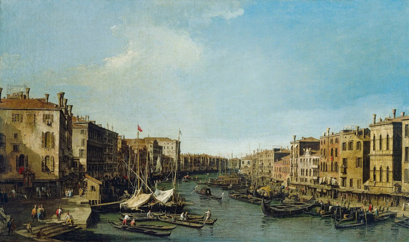 Venezia: Den store kanalen ved Rialto mot Foscari-palasset - Canaletto

Source:
Venise : le Grand Canal du Rialto vers le palais Foscari - Canaletto