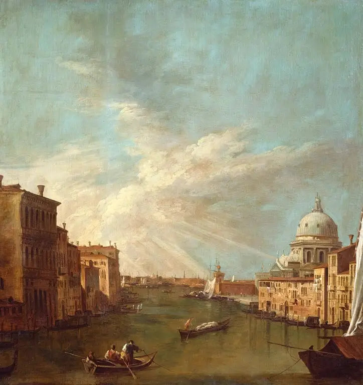 Venise: le Grand Canal vers le bacino avec Santa Maria della Salute - Canaletto - Alpha Reproduction