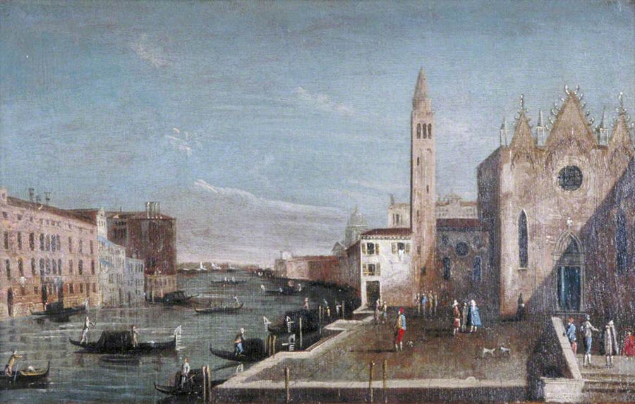 Venezia: Den store kanalen mot sør fra Santa Maria della Carità mot Bacino di San Marco - Francesco Guardi